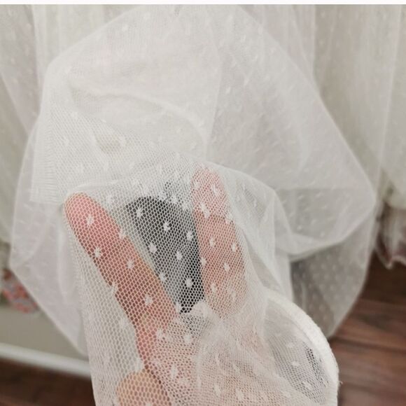 Free People White Embroidered Lace Joyride Blouse Top S - Picture 6 of 10